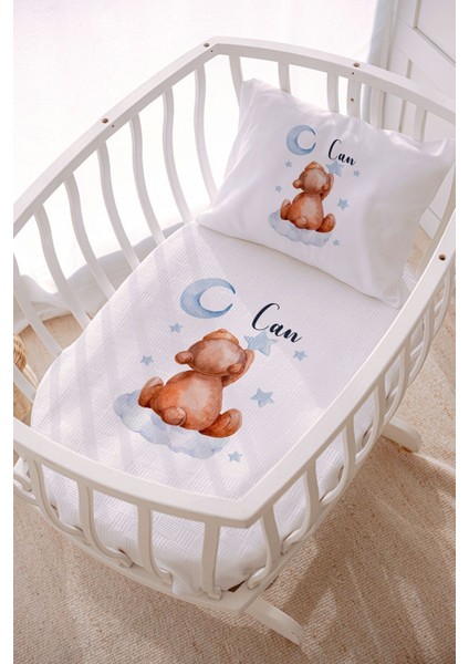 Isme Özel 70X120 Park Yatak ve Anne Yanı Pike Seti Ayıcık