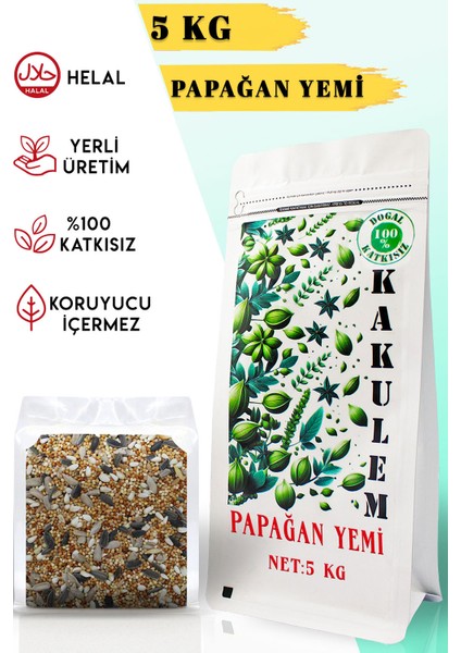 Sertifikalı Premium Sultan Cennet Papağan Yemi 5 kg