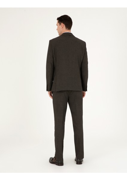 Erkek Kahverengi Slim Fit Takım Elbise 50292221-VR029 indirimleri