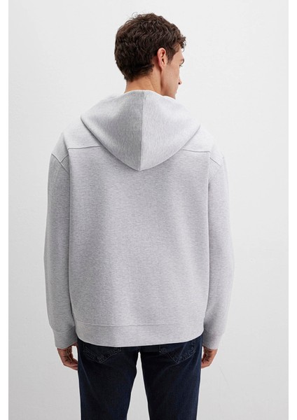 Erkek Kapüşonlu Fermuarlı Sweatshirt M0S10312 Gri fırsatları