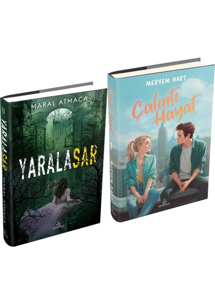 Çalıntı Hayat 1 Ciltli ve Ephesus Yayınları Yaralasar 2 Ciltli Maral Atmaca 2li Set + Hediyeli