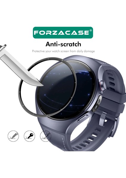 Huawei Watch 5 46MM ile Uyumlu Çerçeveli Tam Kaplayan 3D Pet Ekran Koruyucu Film - FC016 fırsatları