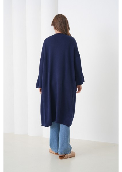 Kadın Tesettüre Uygun Maxi Boy Uzun Kol Cepli Spor Şık Triko Ceket fırsatları