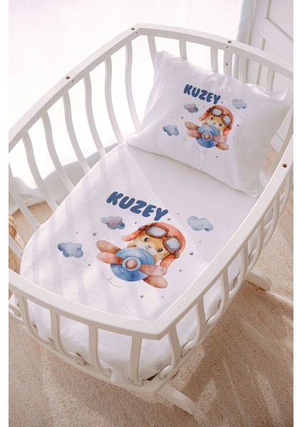 Isme Özel 70X120 Park Yatak ve Anne Yanı Pike Seti Ayıcık
