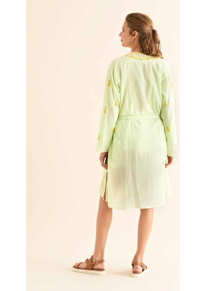 İşlemeli Açık Kimono Açık Yeşil Y9962101_436 modelleri