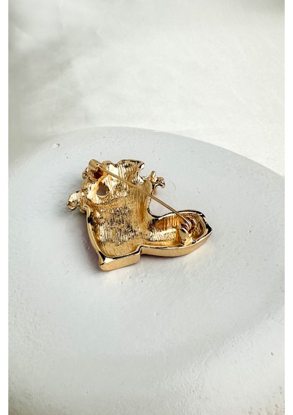 Yılbaşı Özel Topçuk Detay Kırmızı Çorap Broş (4cm) fiyatları