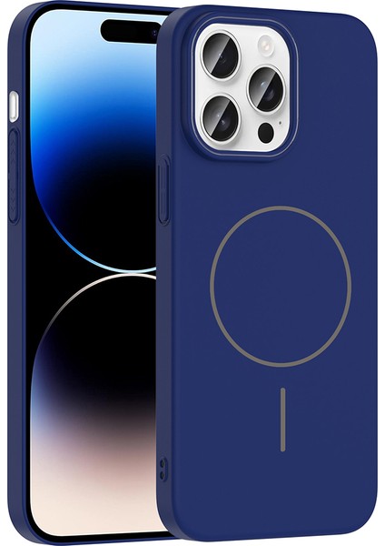 Apple iPhone 14 Pro Max Kılıf M-Safe Şarj Özellikli Zore Ruby Sert Kapak