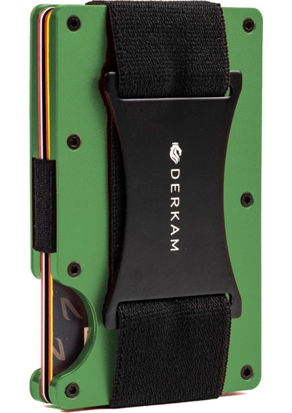 Derkam Minimalist Cüzdan & Kartlık - Erkek Kartlık | RFID Korumalı Alüminyum Kartlık | T-Khaki