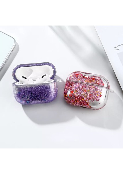 Sulu Renkli Simli Airpods Pro 1. Nesil Kılıf Airpods Pro Simli Kılıf Koruma Kabı Kar Küresi Model