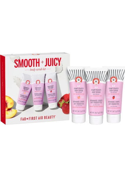 Smooth + Juicy Scrub Kit - Keratosis Pilaris Için Vücut Peeling Kiti 56,7 G + 56,7 G + 56,7 G
