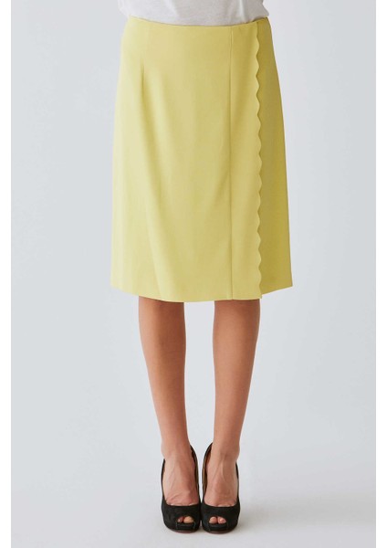 Kıvrım Detaylı Etek Sarı Y1915058_009