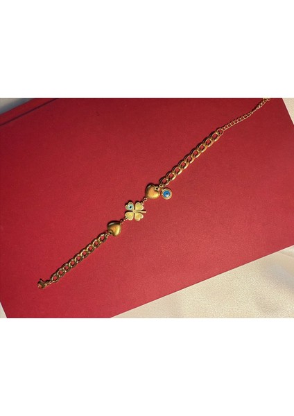 Çelik Kalp Yonca Bileklik Hediyelik fiyatları