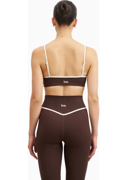 Base Contrast Trim Leggings Yüksek Bel Şekillendirici Kadın Tayt
