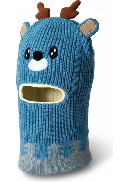 Kitti 4-8 Yaş Erkek Çocuk Figürlü Içi Polarlı Kar Maskesi