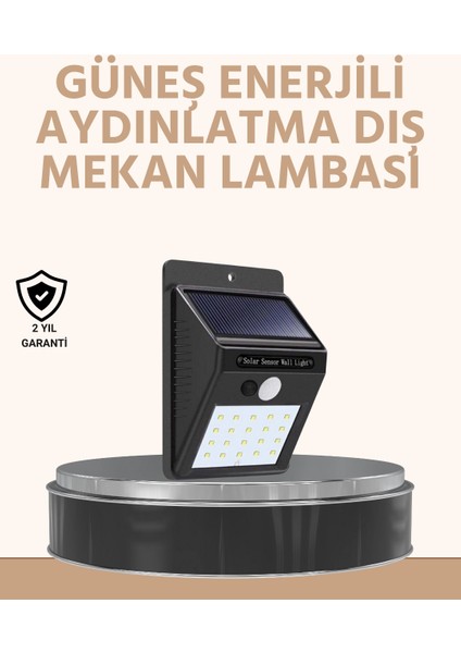 Enerji Tasarruflu ve Otomatik Sensörlü LED Güneş Işığı – Dış Mekan Uyumlu