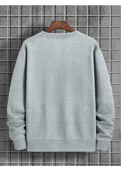 Erkek Düz Siyah Baskısız Bisiklet Yaka Oversize Sweatshirt Sweat Erkek Spor Gym Fitness Sweatshirt modelleri
