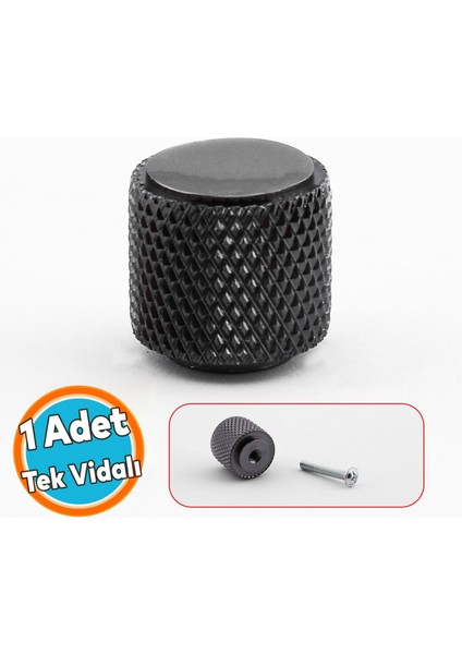 Çizgili Lüks Füme Renk Düğme Metal Tek Vidalı Kulp Çekmece Mobilya Mutfak Dolabı Dolap Kulbu Kulplar