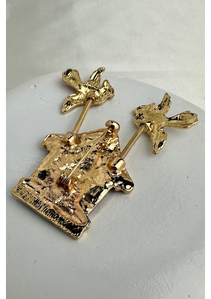 Yılbaşı Özel Kış Temalı Kuş Detay Tasarım Ev Broş (7cm) fiyatları