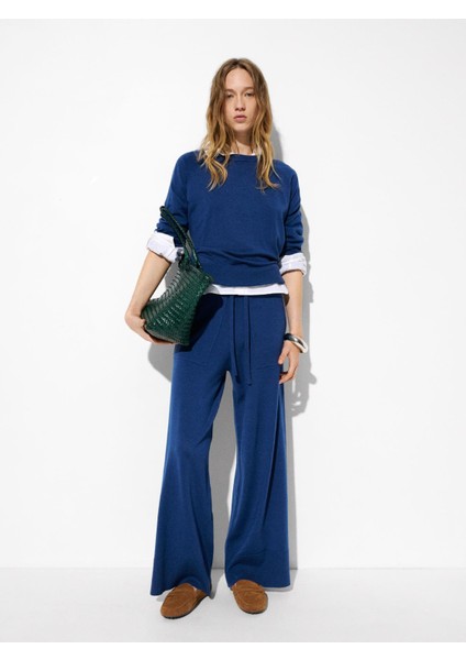 Bağcıklı Ayarlanabilir Örme Pantolon