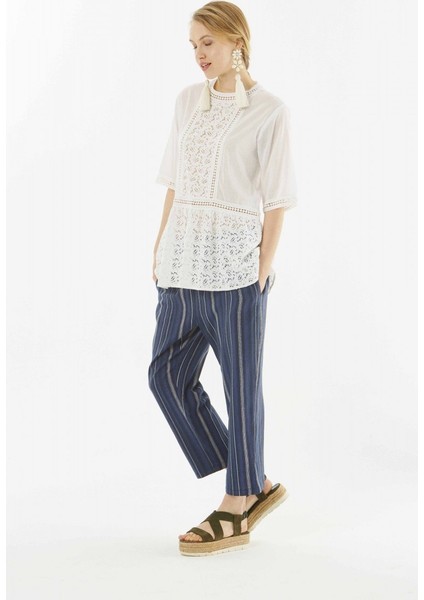 Dantel Detaylı Kadın Bluz Beyaz Y9965103_002 modelleri