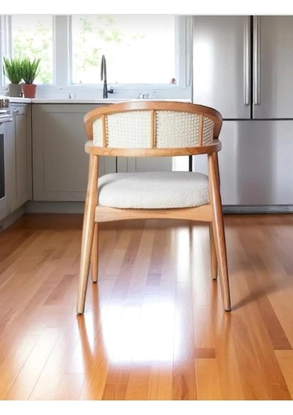 Yuvarlak Ahşap Masa Takımı Bohem 4 Kişilik Mutfak Masa Sandalye Takımı Iskandinav fırsatları