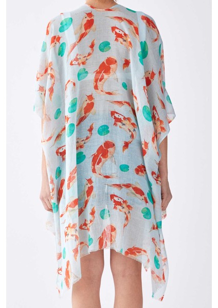 Balık Desenli Kadın Şal Standart Renk Y1884201_089 modelleri