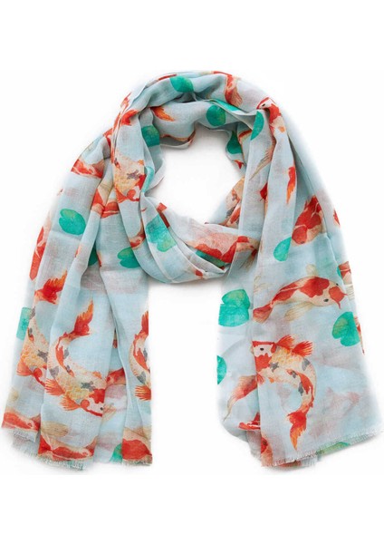 Balık Desenli Kadın Şal Standart Renk Y1884201_089 fırsatları