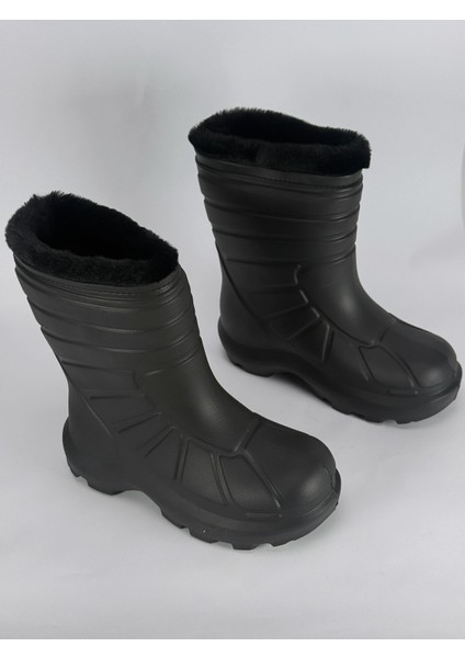 Içi Kürklü Soğuk ve Su Geçirmez Çocuk Yağmur Çizmesi