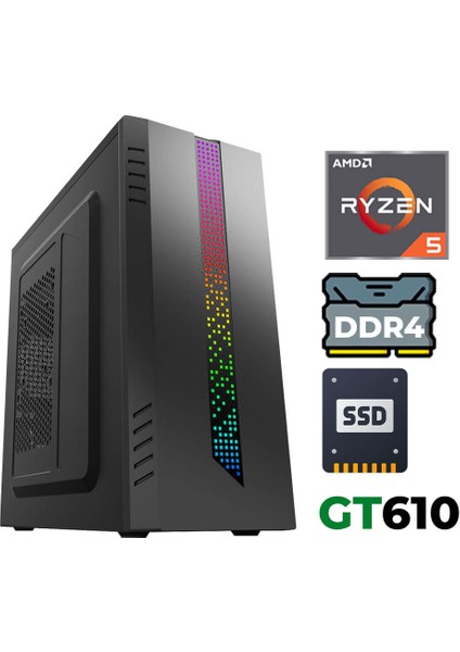 XSR1211 Ryzen 5 3600 16GB Ram 512GB SSD 2gb GT610 Ultra Performanslı Ofis Bilgisayarı