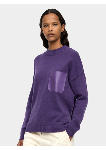 Deri Efektli Cepli Örme Kazak fiyatları