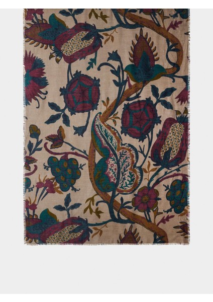 Yünlü Çiçek Desenli Şal modelleri