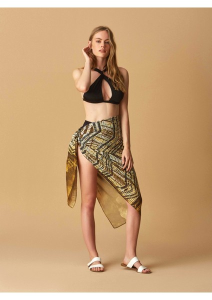 Çizgi Desenli Kadın Şal Standart Renk Y1884403_089