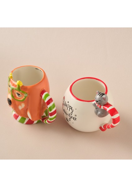 New Year Yılbaşı Animal Dog & Cat 2'li Mug Seti modelleri