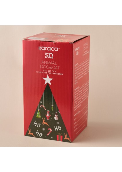 New Year Yılbaşı Animal Dog & Cat 2'li Mug Seti