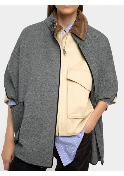 Dikiş Detaylı Örme Panço fiyatları