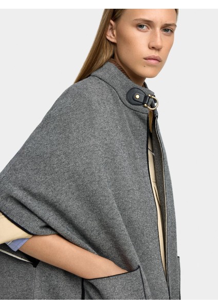 Dikiş Detaylı Örme Panço modelleri