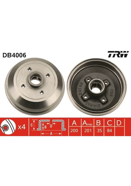 ARKA FREN KAMPANASI CORSA A 1983-1992 -CORSA B-TIGRA A 1993-2002 ABS SİZ 418117 90007526 90135504