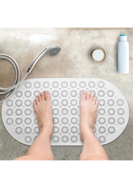 Bath Math Banyo & Duş Kaydırmazı Beyaz Renk Masajlı Model Banyo Paspas A-142