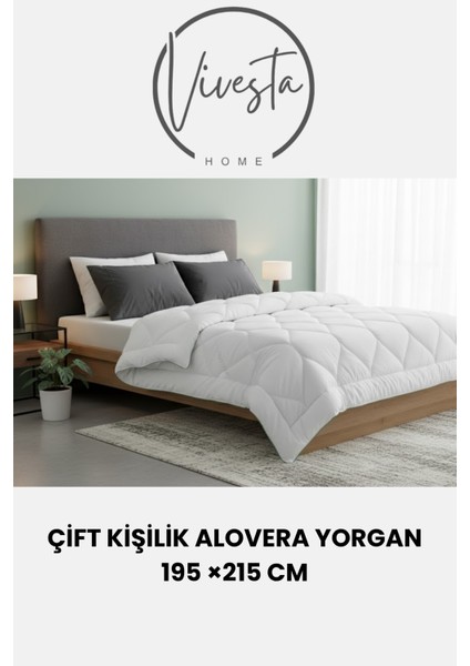 Aloe Vera Çift Kişilik Yorgan 195X215 cm