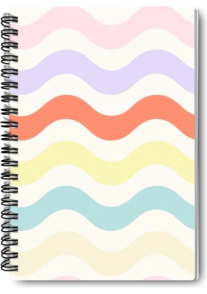 Pastel Retro Temalı Tasarım Tel Spiralli 4'lü Hatıra, Günlük, Ajanda, Anı, Okul Defter Seti fiyatları