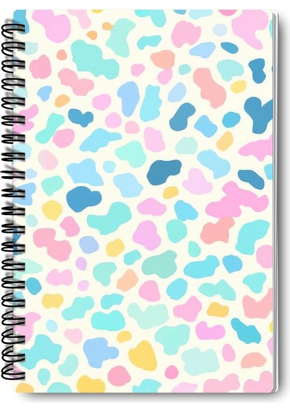 Pastel Retro Temalı Tasarım Tel Spiralli 4'lü Hatıra, Günlük, Ajanda, Anı, Okul Defter Seti modelleri