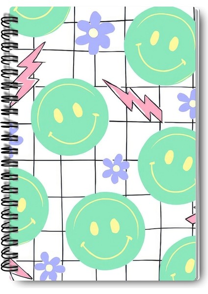 Pastel Retro Temalı Tasarım Tel Spiralli 4'lü Hatıra, Günlük, Ajanda, Anı, Okul Defter Seti indirimleri