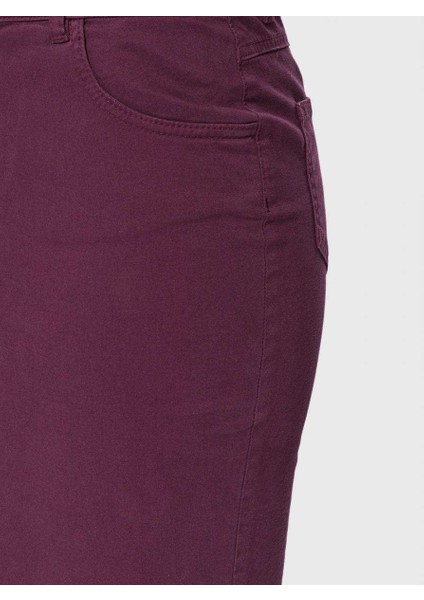 Yırtmaç Detaylı Mini Etek Bordo K1856103_008 fırsatları