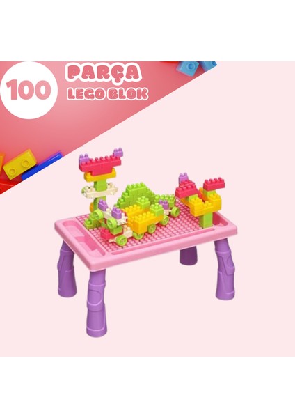 Oyuncak 100 Parça Inşa Blok ve Aktivite Masası Seti Eğitici Öğretici Set fırsatları