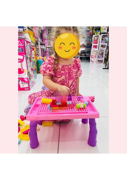 Oyuncak 100 Parça Inşa Blok ve Aktivite Masası Seti Eğitici Öğretici Set