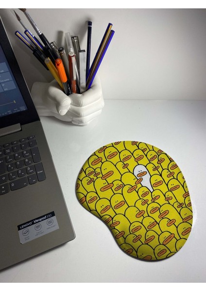 Sarı Ördekler Bilek Destekli Mouse Pad