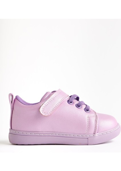 Daisy Lila Bağcıklı Cırtcırt Detaylı Bebe Spor Ayakkabı