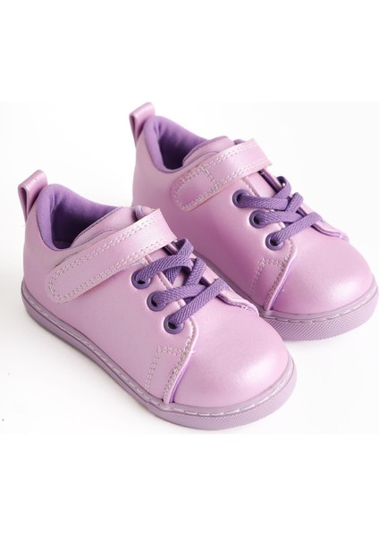 Daisy Lila Bağcıklı Cırtcırt Detaylı Bebe Spor Ayakkabı modelleri