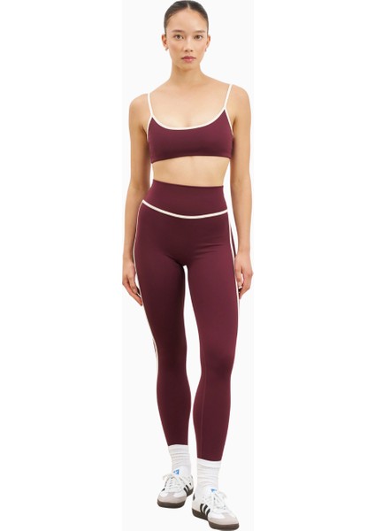 Base Contrast Trim Leggings Yüksek Bel Şekillendirici Kadın Tayt