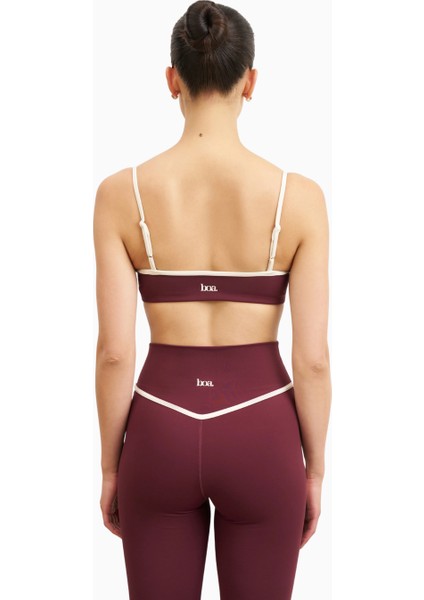 Base Contrast Trim Leggings Yüksek Bel Şekillendirici Kadın Tayt